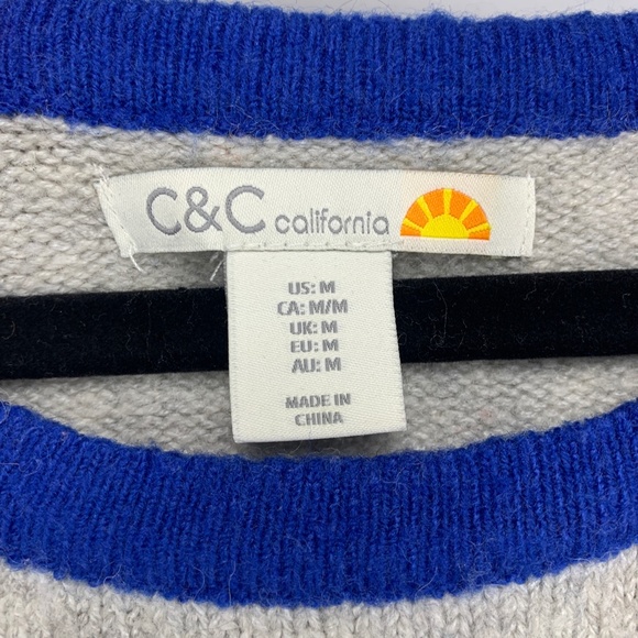 C&C CALIFORNIA Striped Pullover Sweater Medium - Picture 4 of 5